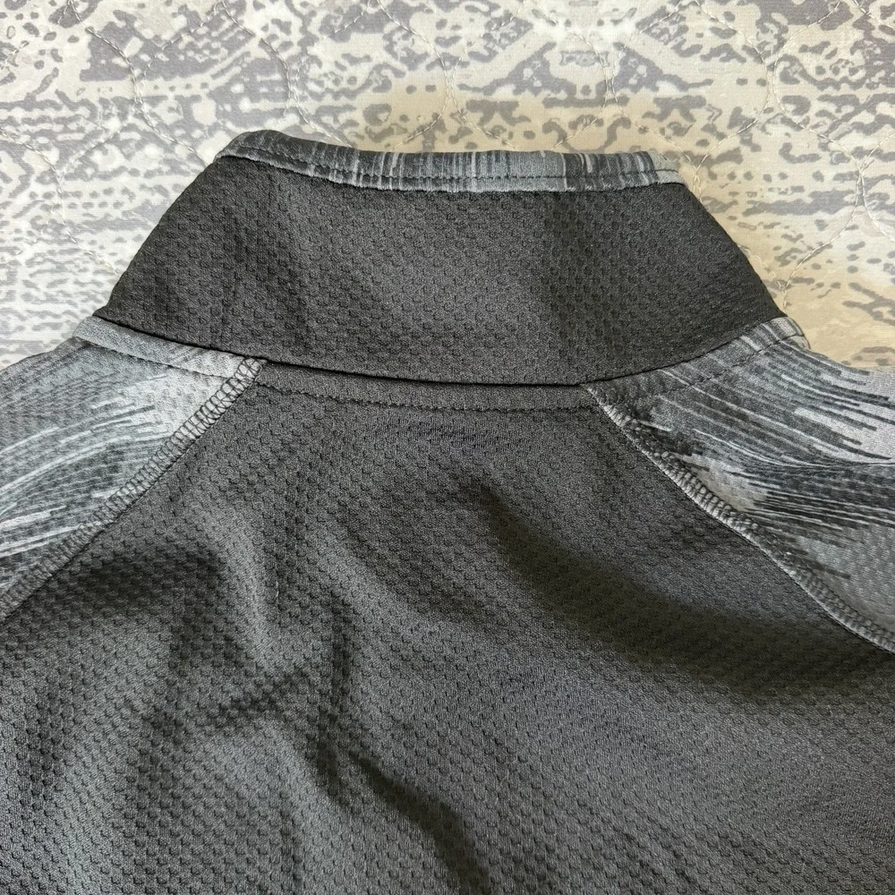 Old Navy Active 1/4 Full Zip Long Sleeve Athletic Youth Large 10-12 Black Green